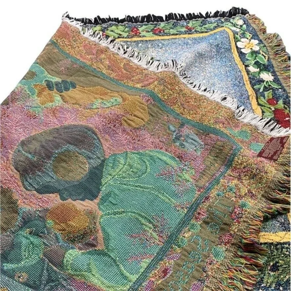 Betty Smith Whiteaker Christmas Tapestry‎ Blanket Throw The Season For Giving